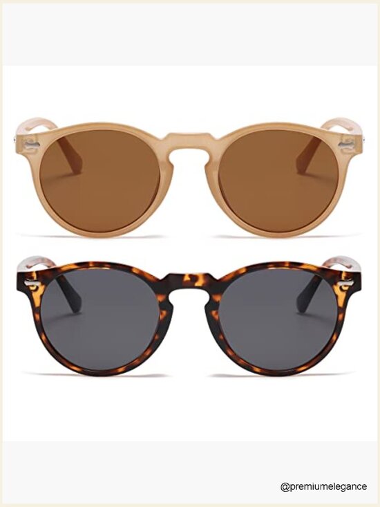 Vintage Polarized Round Retro Classic Sunglasses UV400 Protection Unisex